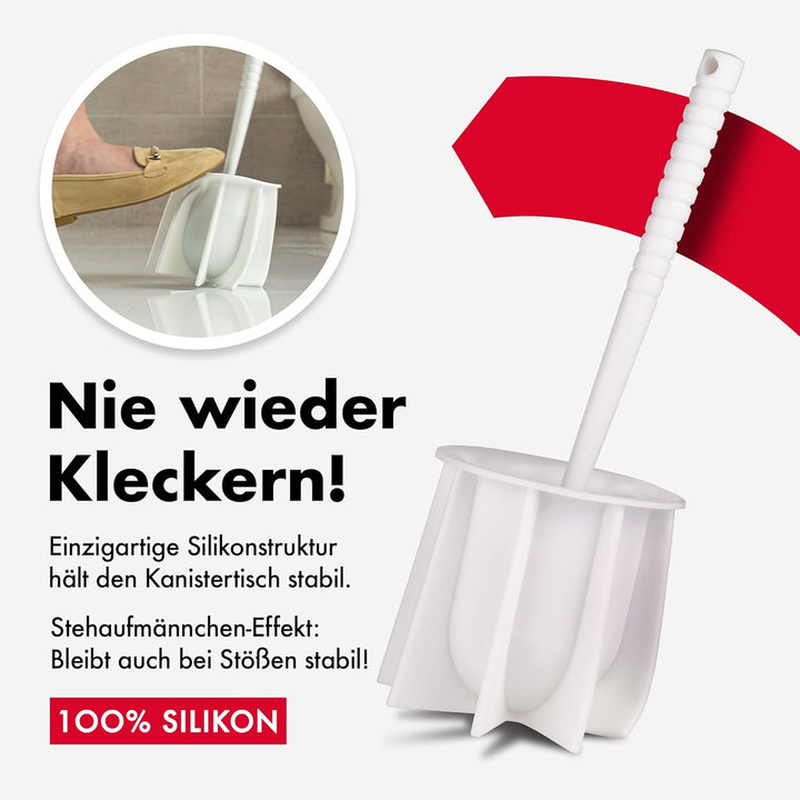 Tyroler Bright Tools Toilettenbürste antibakterielle WC-Bürste (Weiss), Weiss
