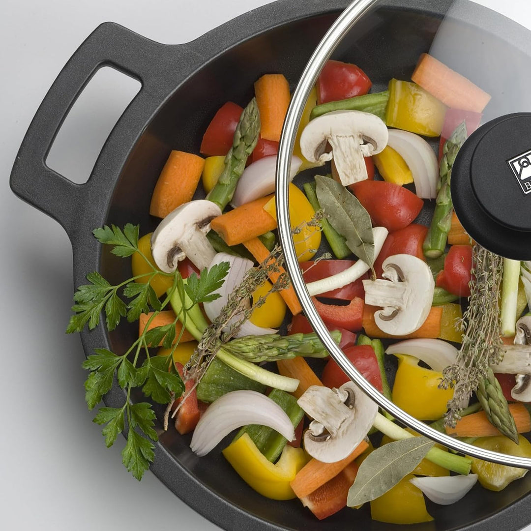 BRA Wok, aluguss, Schwarz, 28 cm 32 cm, 32 cm