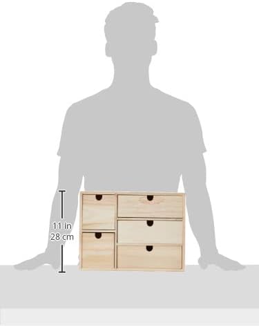 Artemio 14002158 Schubladenschrank, Holz, Beige, 35 x 15 x 26 cm