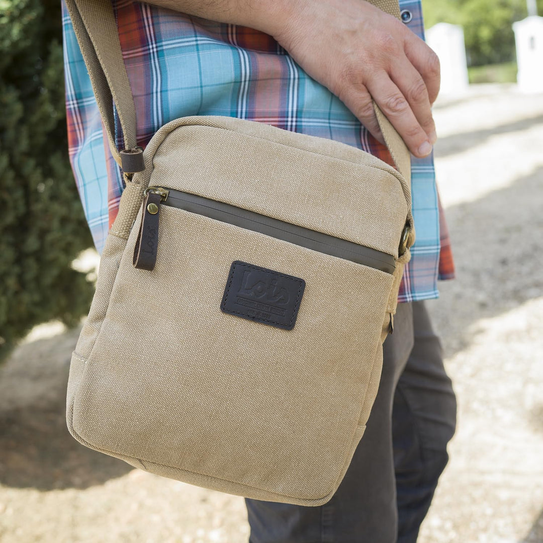 Lois - Umhängetasche Herren Klein mit verstellbarem riemen - Herren Umhängetasche Klein hergestellt