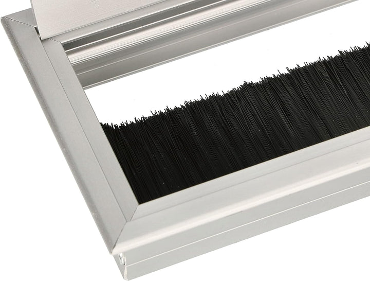 KOTARBAU® 2er Set Aluminium Kabeldurchführung 160x80 mm für Möbel Silber Kabeldose Kabeldurchlass Ec