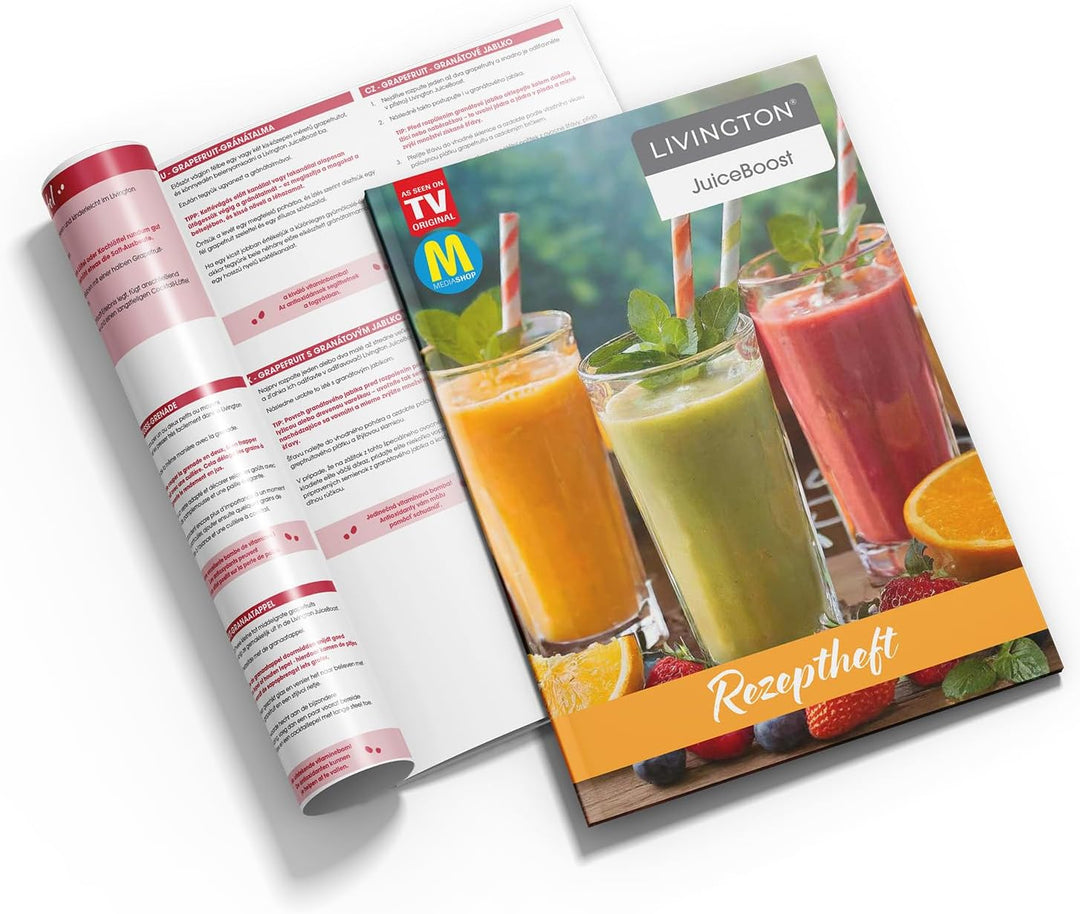 Livington JuiceBoost - tragbarer Akku Entsafter - 160ml Auffangbehälter - kabellos - Saftpresse klei
