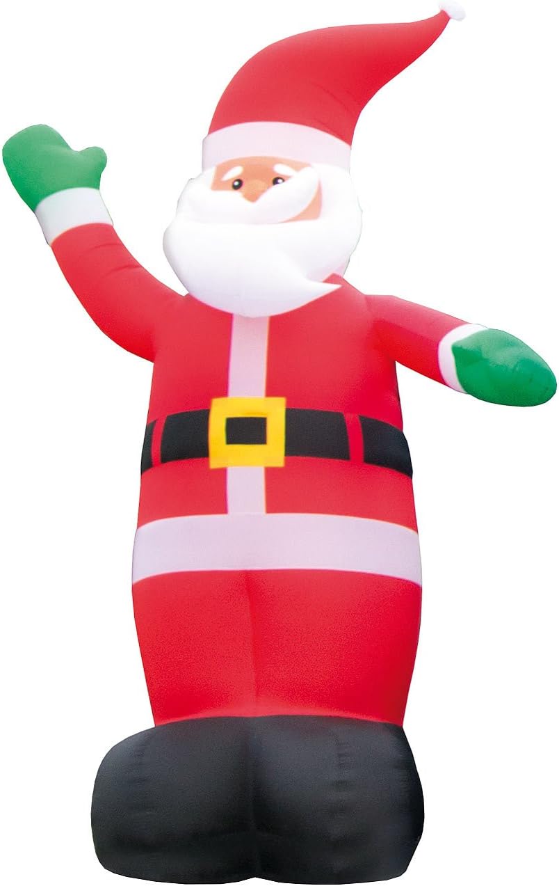 infactory Aufblasbarer Nikolaus: Selbstaufblasender XXL-Weihnachtsmann, 6 m (Weihnachtsmann aufblasb