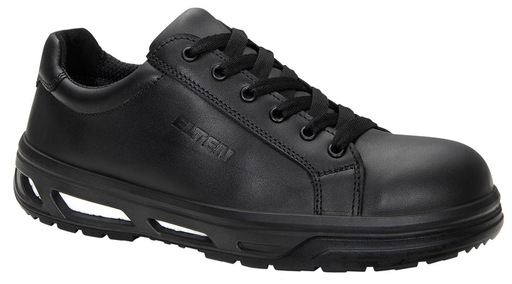 ELTEN Sicherheitsschuhe Noel XX10 Black Low ESD S2, Damen und Herren, Leder, Stahlkappe, leicht, spo