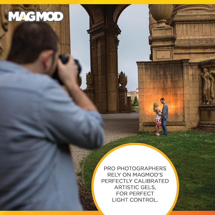 MagMod Pro Artistic Lighting Gels, 6 magnetische Blitz-Farbgele für Fotografie, Pink Amber Lime Aqua