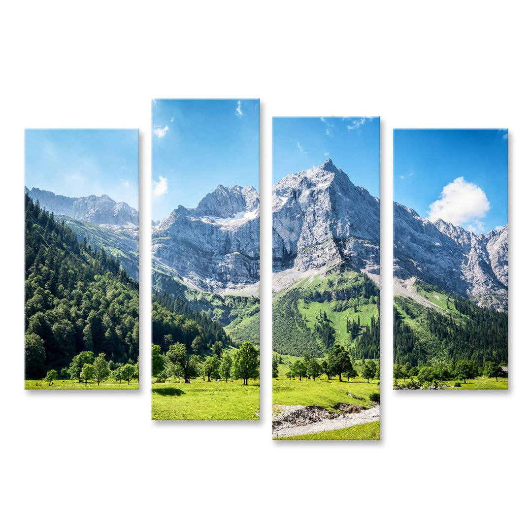 islandburner Bild auf Leinwand Karwendelgebirge In Österreich Europäische Alpen Bilder Wandbilder Po