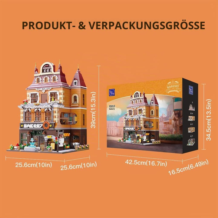 PANTASY European Bakery Building Kit-Landmark Construction Set for Adults & Teens, Featuring a Baker