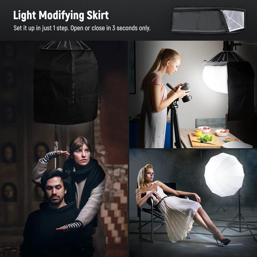 NEEWER 65cm Laternen Softbox mit ein Schritt Schnellwechsel,360°Lichtdiffusor mit Schürze,Bowens Mou