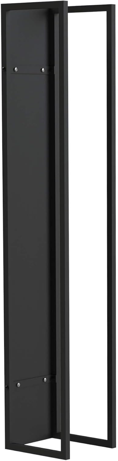 DanDiBo Kaminholzregal Innen Metall Schwarz Kaminholzständer mit Rückwand an der Wand Hängend Holzko