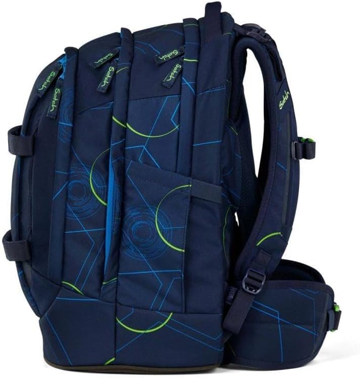 Satch Pack Schulrucksack Set 3tlg. inkl. Schlamperbox und Sportbeutel (Blue Tech), Blue Tech