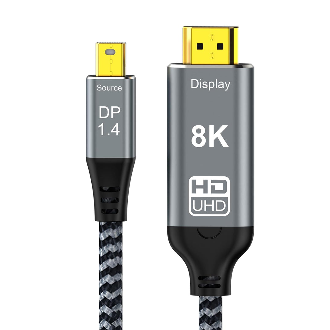 Mini-DisplayPort-auf-HDMI-Kabel, 1,8 m, 8K@60Hz, 4K@120Hz, unidirektional, Mini DP1.4 auf HDMI, Thun