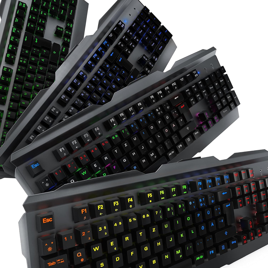 Titanwolf - mechanische Gaming Tastatur -LED Mechanical Keyboard - Anti Ghosting - QWERTZ Layout DE