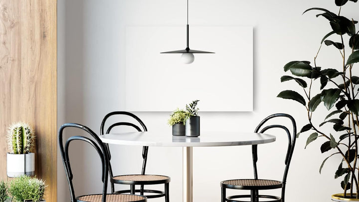 ALLboards Metallische Magnettafel Rahmenlos WEIss CLASSIC WHITE 90x60cm MetalBoards Memoboard für je