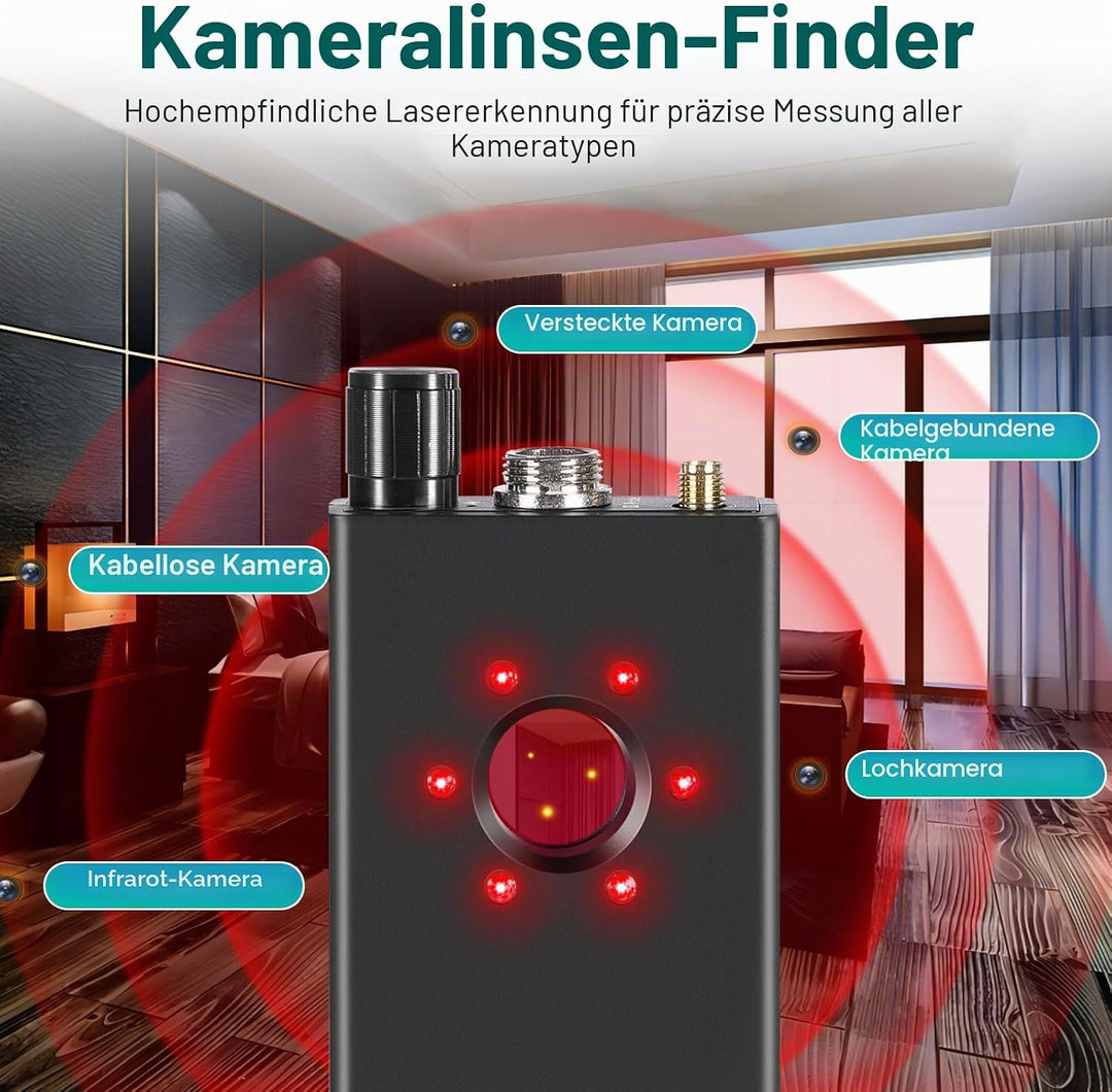 JMDHKK Multifunktionaler Datenschutzschutz: Versteckter Kamera-Detektor, Magnetfinder, Wanzen-Detekt