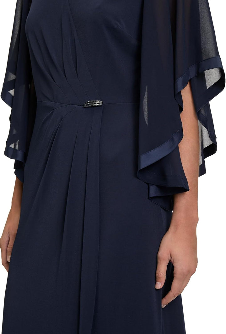 Vera Mont Damen 4710/4589 Kleid 38 Dunkelblau, 38 Dunkelblau