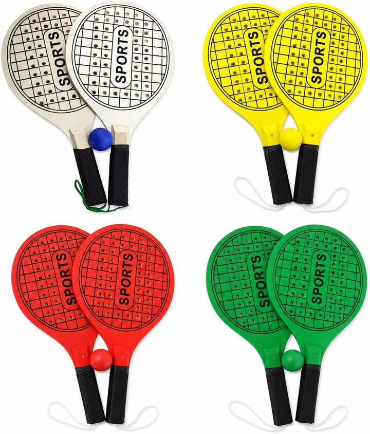 Generisch Strand-Tennisschläger 39 cm Gelochte Holzschläger Beach Tennis Pool Party Schläger mit Bal