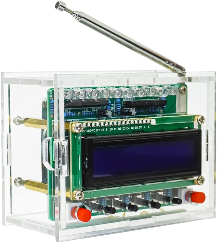 DIY Elektronik-Löt-Set, Radio, FM-Radio-Set, FM 87–108 MHz Löt-Übungsset mit LCD-Display, kabelloser