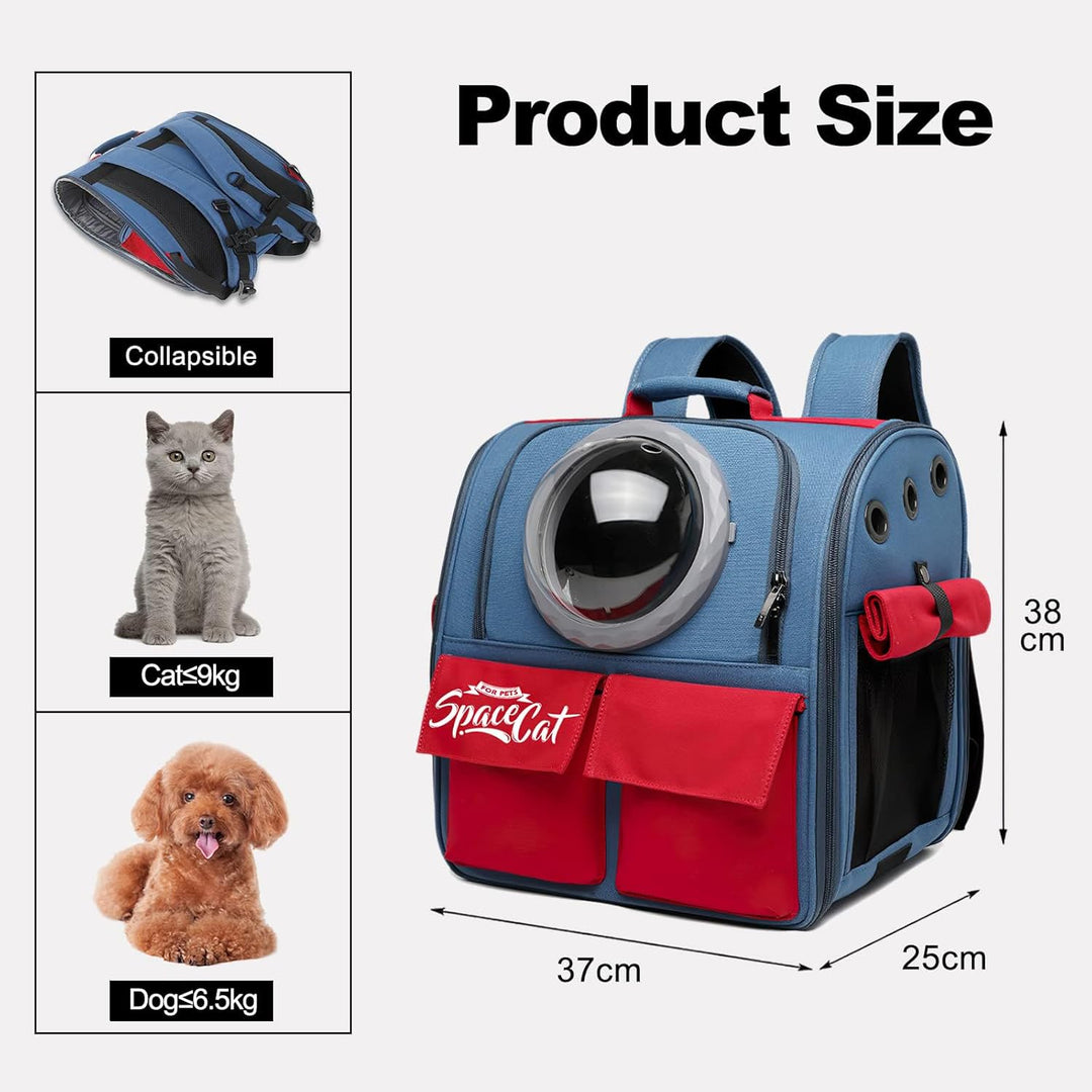 Galatée Katzen Rucksack Träger, Haustier Rucksack Blasen Rucksack, Katzen Tragen, Raumkapsel Haustie