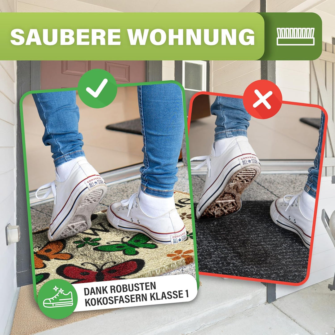 Fussmatte Kokos [Wetterfest] - extrem robust - Fussabtreter aussen - die Kokosmatte Fussmatte aussen