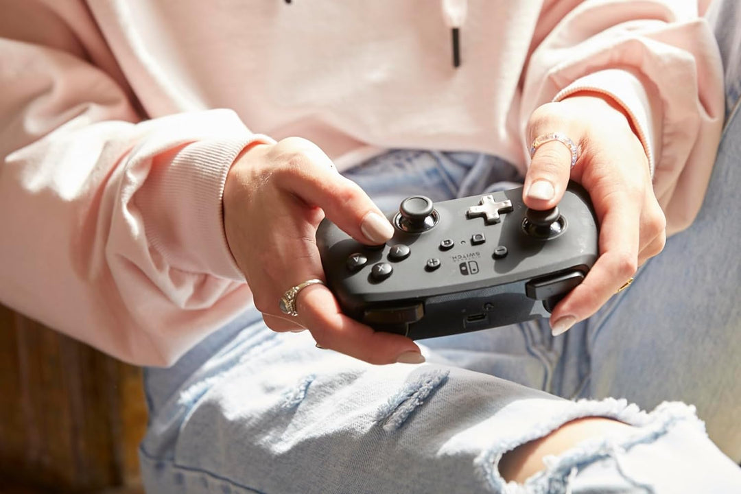 Verbesserter kabelloser Controller für Nintendo Switch – Schwarz, Schwarz