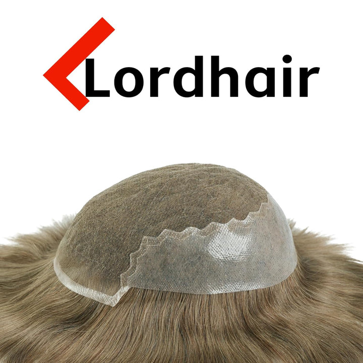 Lordhair Perücke Männer,Realität Toupet,Französische Spitzen weben mit Zwei Seiten und hinter sich P