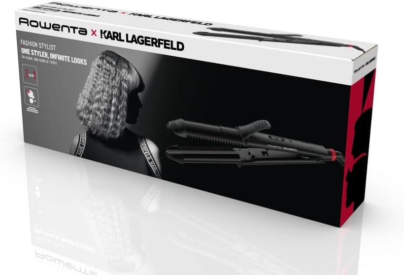Rowenta Multistyler 3in1 Karl Lagerfeld Konisch CF451L 3-in-1 Multistyler 35 mm: Glätten, Wellen und
