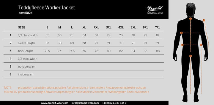 Brandit Teddyfleece Worker Jacket, S Navy