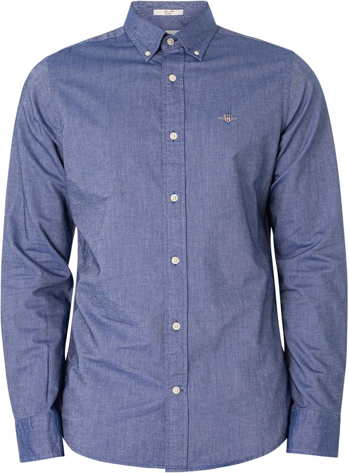 GANT Herren Slim Oxford Shirt Hemd S Persian Blue, S Persian Blue