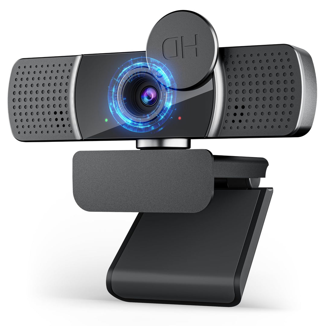 2K Full HD Webcam, mit Objektivabdeckung 30fps, 85° Weitwinkel, USB, Dual Mikrofon, Fester Fokus, Be