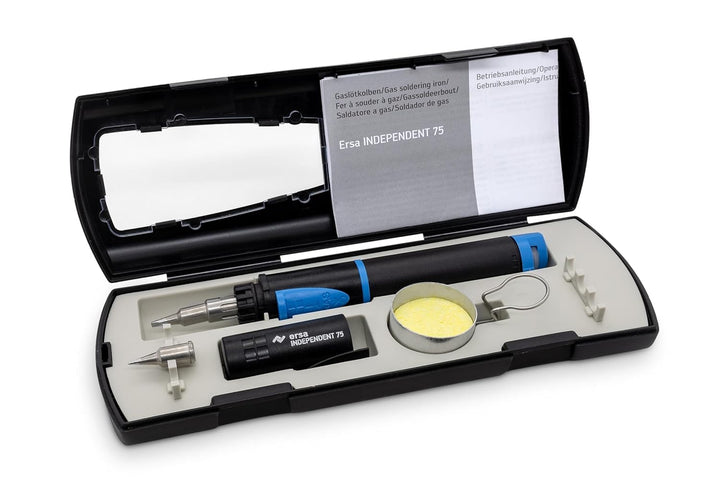 ERSA Independent 75 BASIC-Set Gaslötkolben 75W Temperatur bis 580 °C inkl. 2 Lötspitzen Transportbox