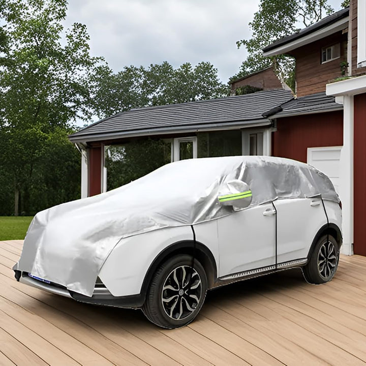 Konnfeir Halbgarage für Auto Windschutzscheibe Abdeckplane Winter Sommer Autoabdeckung wasserdicht A