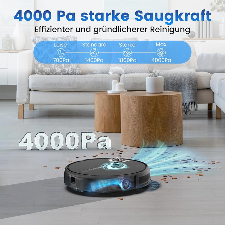 FIXR G60 Saugroboter mit Wischfunktion, 3 in 1 Staubsauger Roboter Muster, Muster