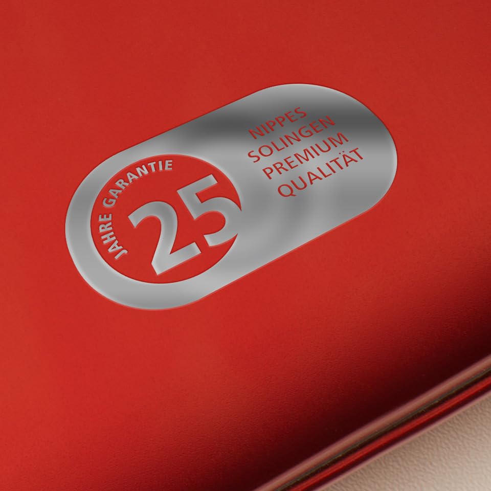 nippes Solingen Premium Line Maniküre Set Karbon, 7-teilig, Edelstahl rost- und nickelfrei, Rindsled