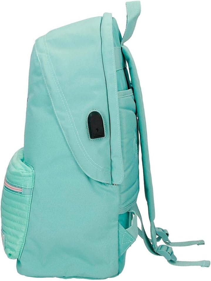 Pepe Jeans Jane Rucksack für Laptop, Doppelfach, 15,6 Zoll, Blau, 31 x 44 x 17,5 cm, Polyester, 20,4
