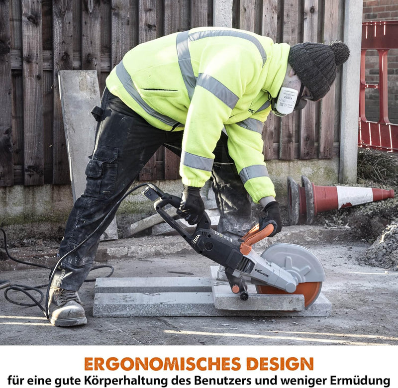 Evolution R255DCT 255 mm Betonsäge - kein Benzin, 102,5 mm Schnitt, inkl. Premium Diamantblatt, R255