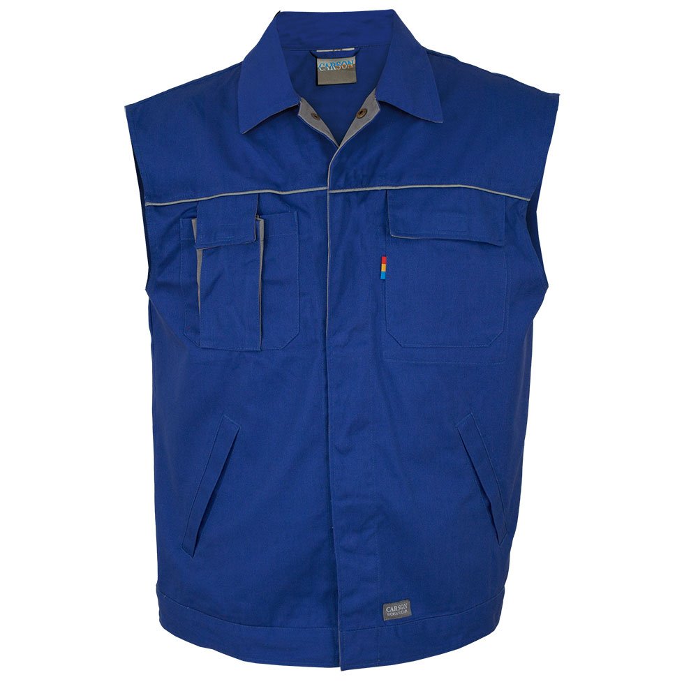 Carson Contrast Arbeitsweste, Royal / Grau, XXL Royal / Grau XXL, Royal / Grau XXL