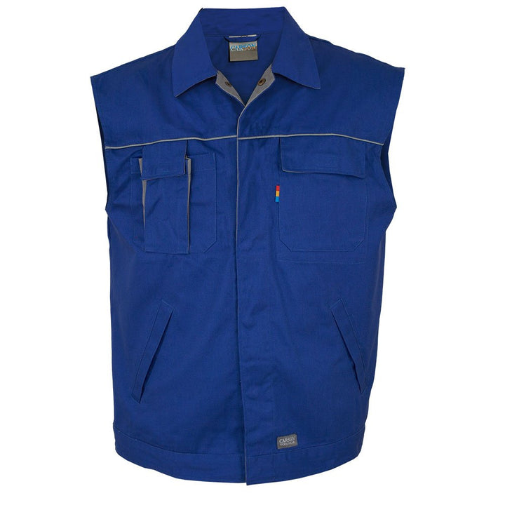 Carson Contrast Arbeitsweste, Royal / Grau, XXL Royal / Grau XXL, Royal / Grau XXL