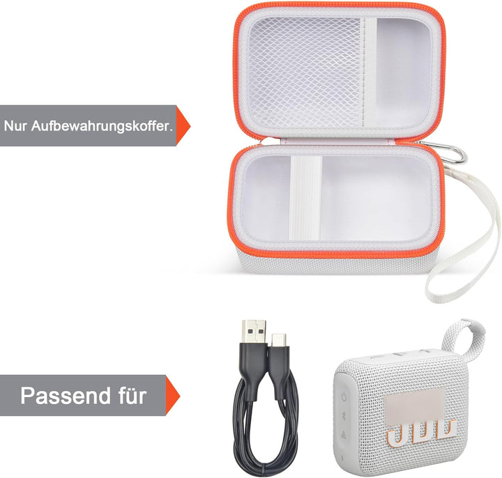 Tragetasche Kompatibel mit JBL Go 4 - tragbarer Bluetooth-Lautsprecher Box Pro Sound, Auch für Go 3/