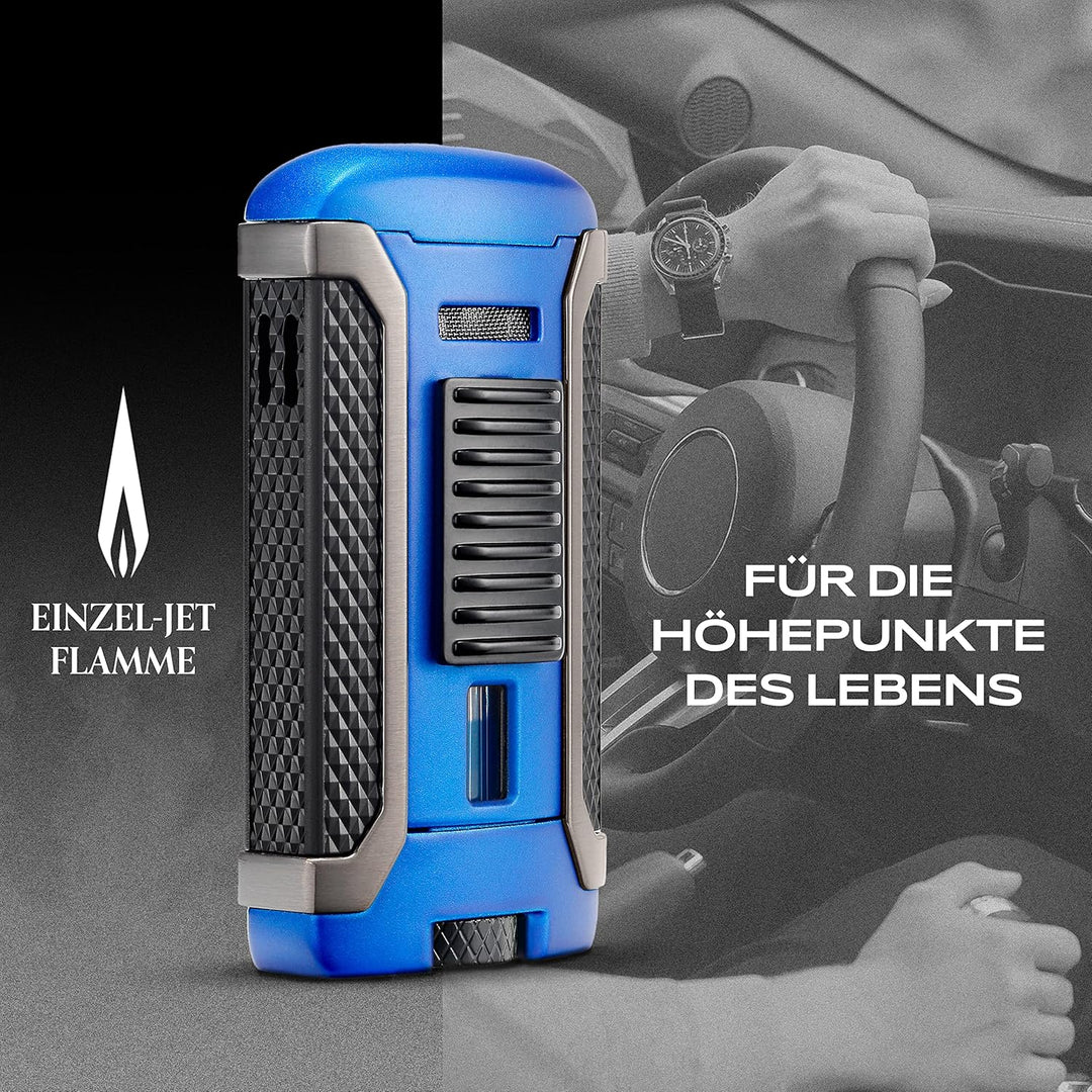 Colibri Apex Sturmfeuerzeug - Windbeständig - Extragrosse Einstellrad - Jet Feuerzeug Mit Einzel Jet