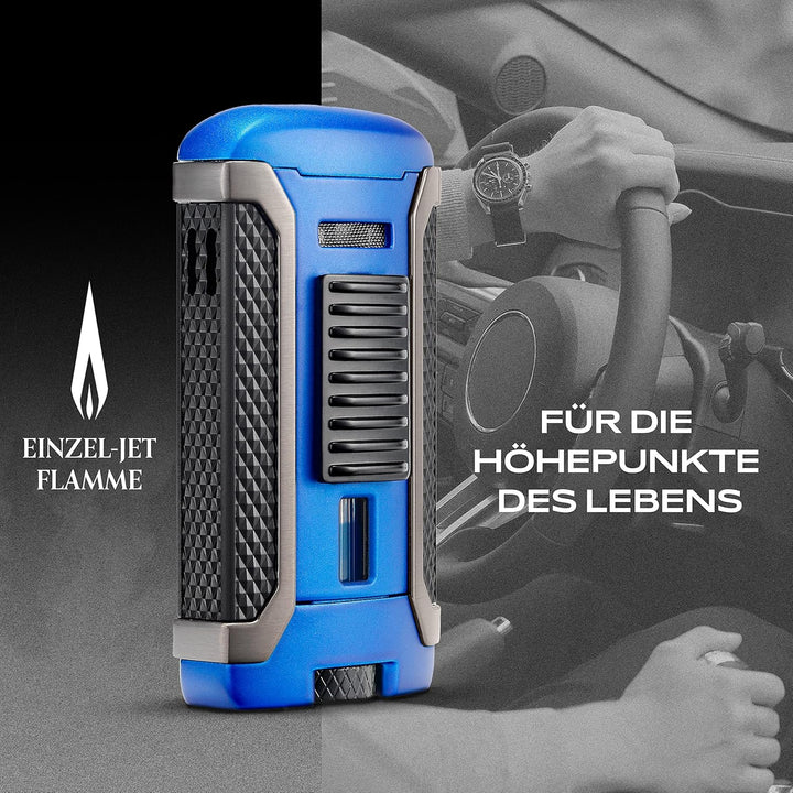Colibri Apex Sturmfeuerzeug - Windbeständig - Extragrosse Einstellrad - Jet Feuerzeug Mit Einzel Jet