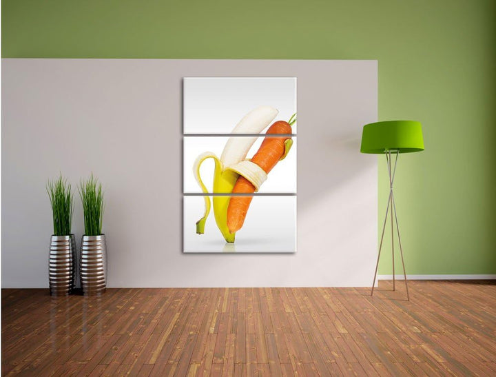 Pixxprint Traumhaftes schwarzes Einhorn als Leinwandbild/Grösse: 3 Teilig (120x80) / Wandbild/Kunstd