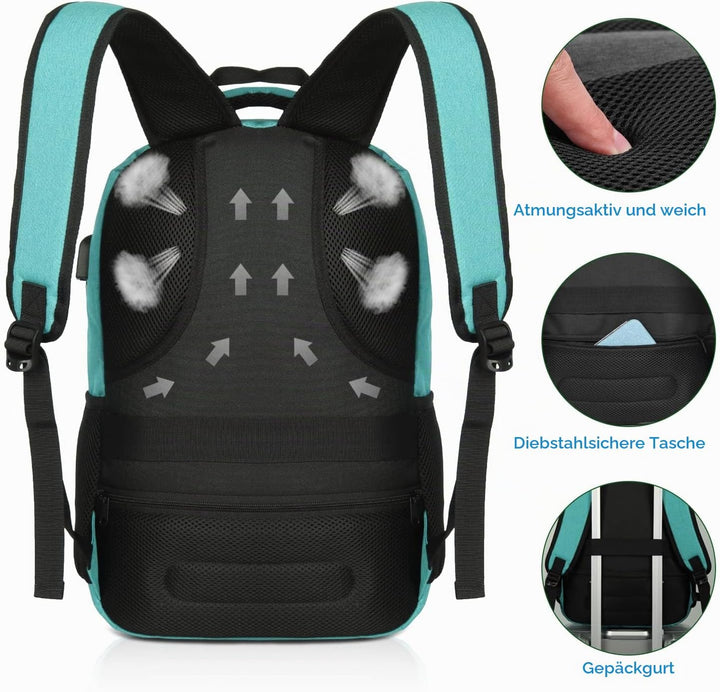 YAMTION Rucksack Schule,Schulrucksack Mädchen und Jungen Schultasche schulranze für Reisen Studium S