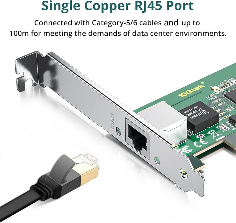 ipolex 1.25G Ethernet-Netzwerkkarte, 1x RJ45+ Port, 10GbE NIC im Vergleich zu Intel i210-T1, unterst