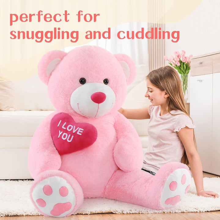 MorisMos teddybär Valentinstag Überraschungsgeschenk, 150cm riesen Teddy mit Herz- Ich Liebe Dich, g