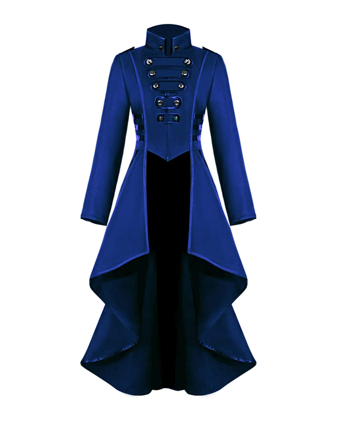 Damen Steampunk Vintage Frack Jacke Unregelmässiger Saum Gothic Kleidung Viktorianischer Gehrock Lan