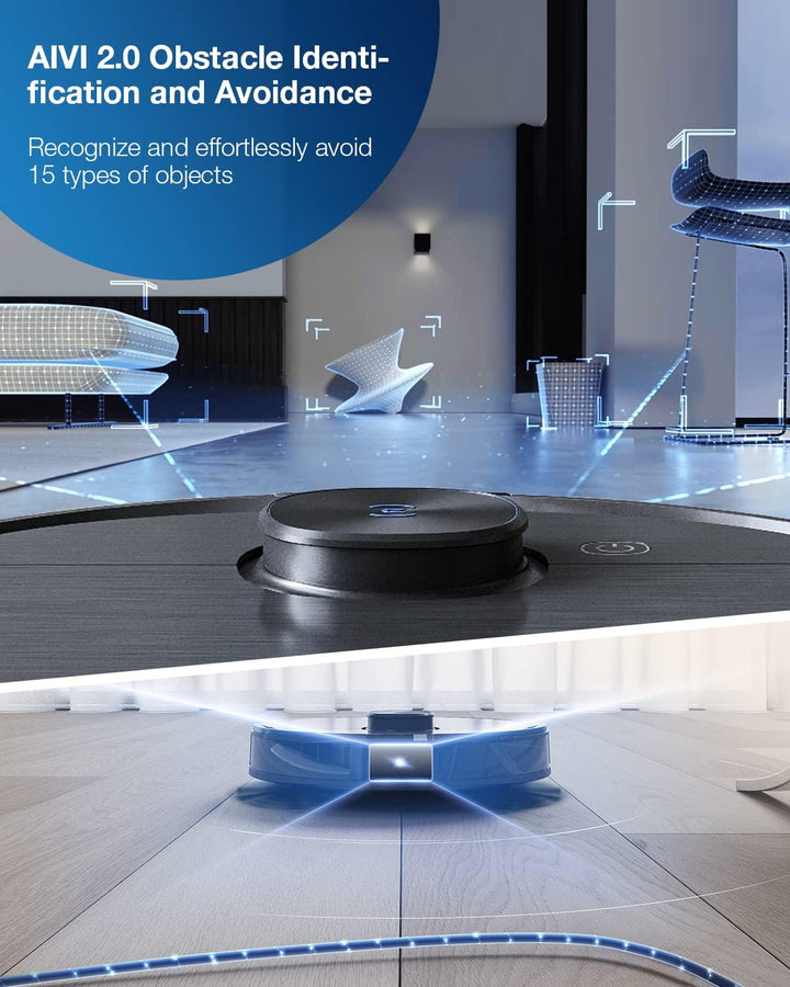 ECOVACS DEEBOT T9 AIVI Saugroboter mit Wischfunktion (3000Pa AIVI Menschen-/Hindernisvermeidung, Ver