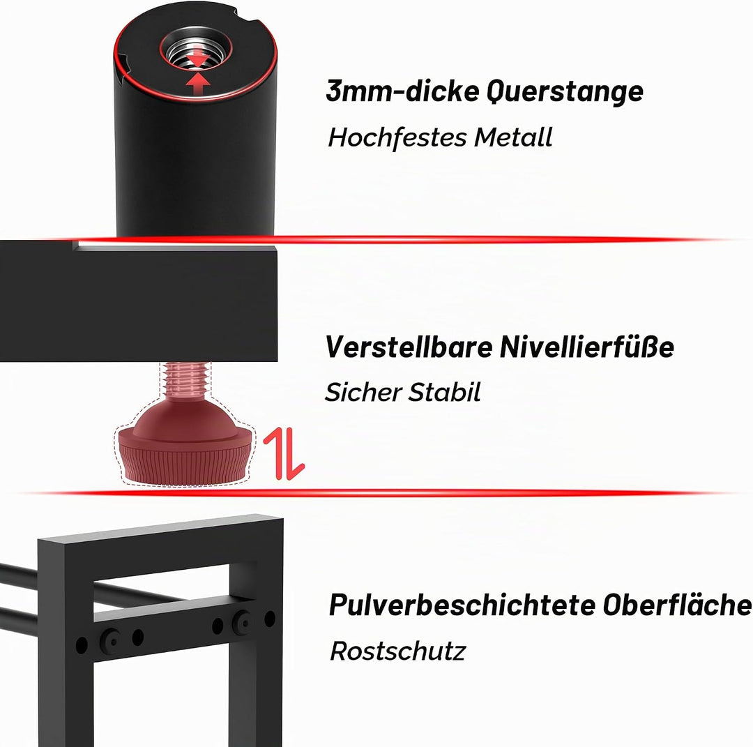 Verstellbarer 2-stufiger Hantelständer, 120kg Tragfähigkeit, Kompakter Heimfitness-Organizer für Han