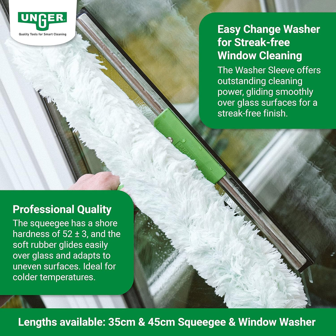 Unger VP450 VisaVersa Fensterwischer mit Soft Gummi, Grün/Weiss, 45cm Grösse 45 cm, 45 cm