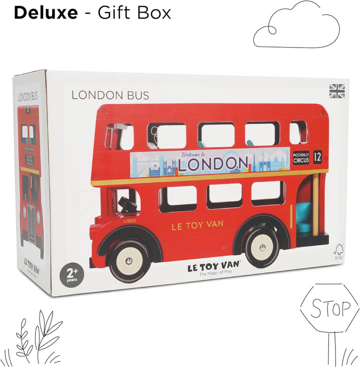 Le Toy Van - TV469 - Lernspielzeug ?London Bus" für Kleinkinder ab 3 Jahren, Doppeldeckerbus im Lond