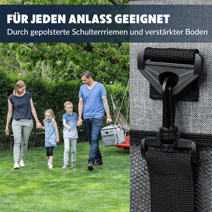 Obics Kühltasche klein 20L & Gross 30L, Kühlbox faltbar mit Flaschenöffner Lunchtasche Herren - lang